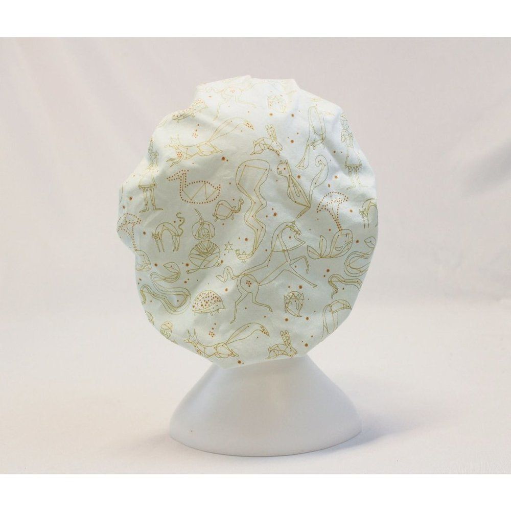 Gold Constellations Bouffant Surgical Dental Scrub Cap Chemo Hat